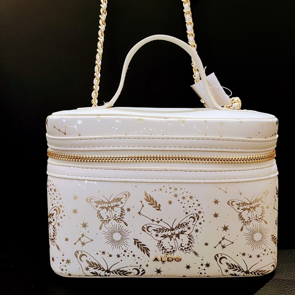 ALDO White and Gold Butterfly Women's Leather Bag 🦋 - Picture 3 of 6